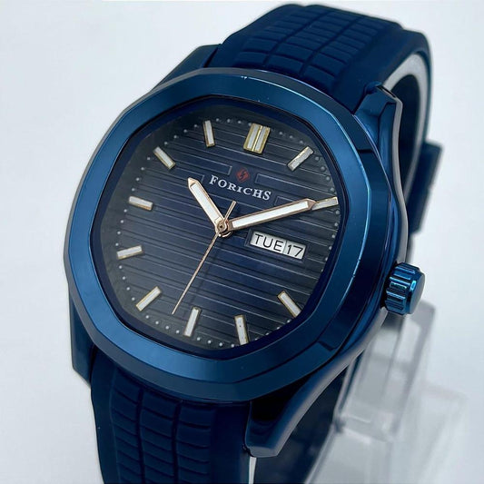 Men's Stainless Steel Watch Blue Strap Water Resistant