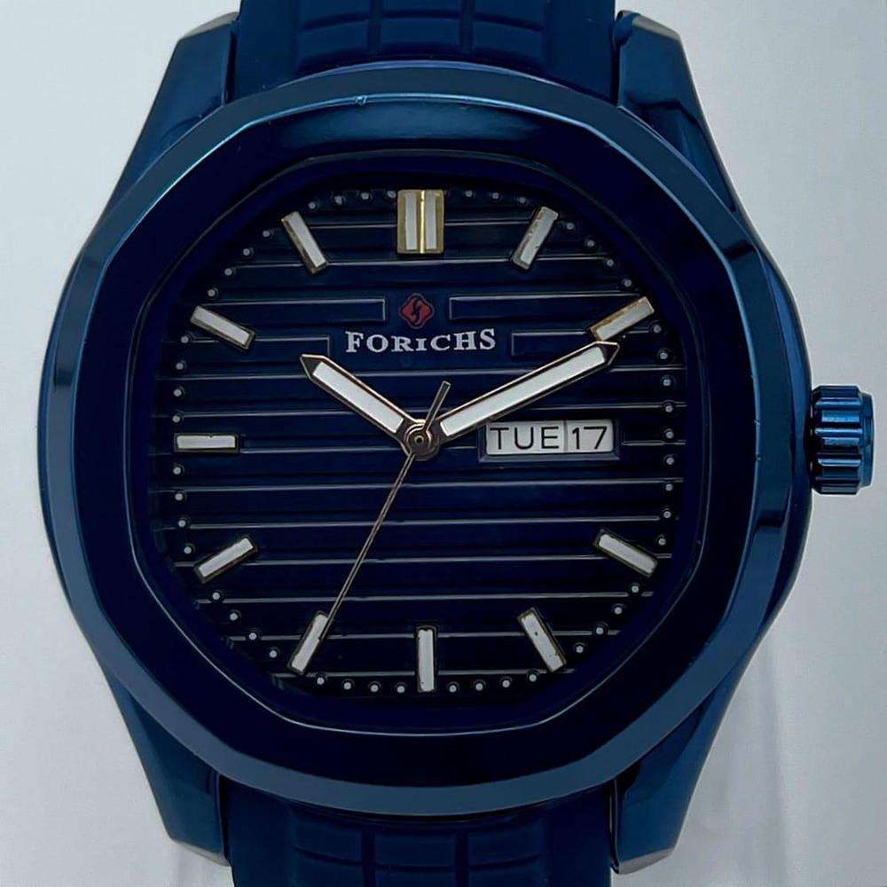 Men's Stainless Steel Watch Blue Strap Water Resistant