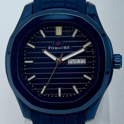 Men's Stainless Steel Watch Blue Strap Water Resistant